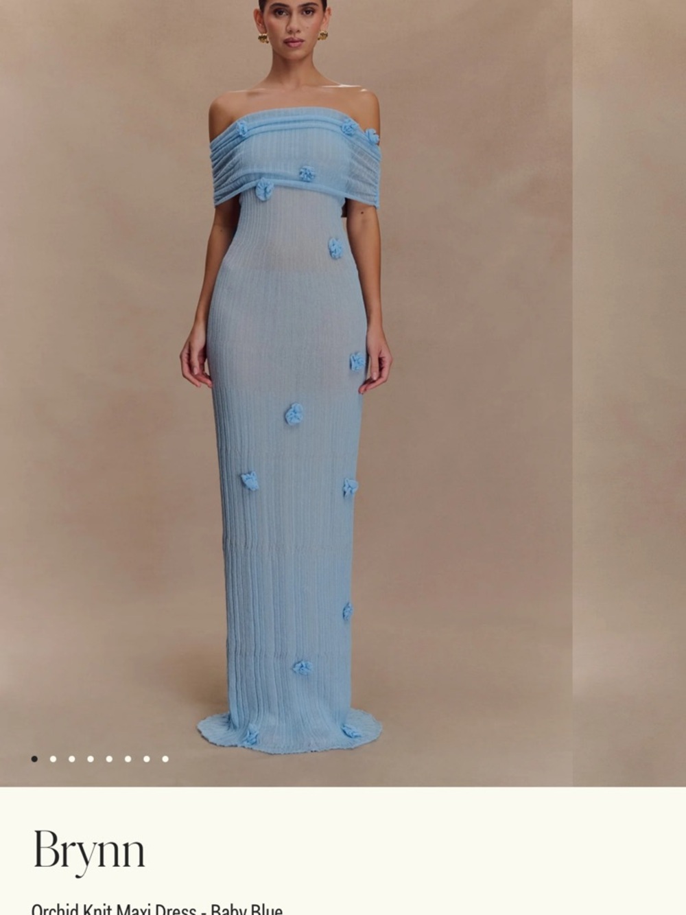 Baby Blue Off-Shoulder Maxi Dress